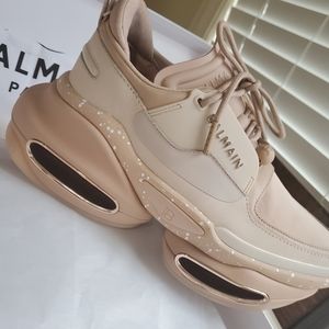 Balmain Sneakers, Size 8 us, Beige